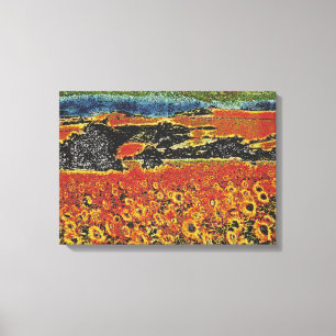 Toile champ de tournesols