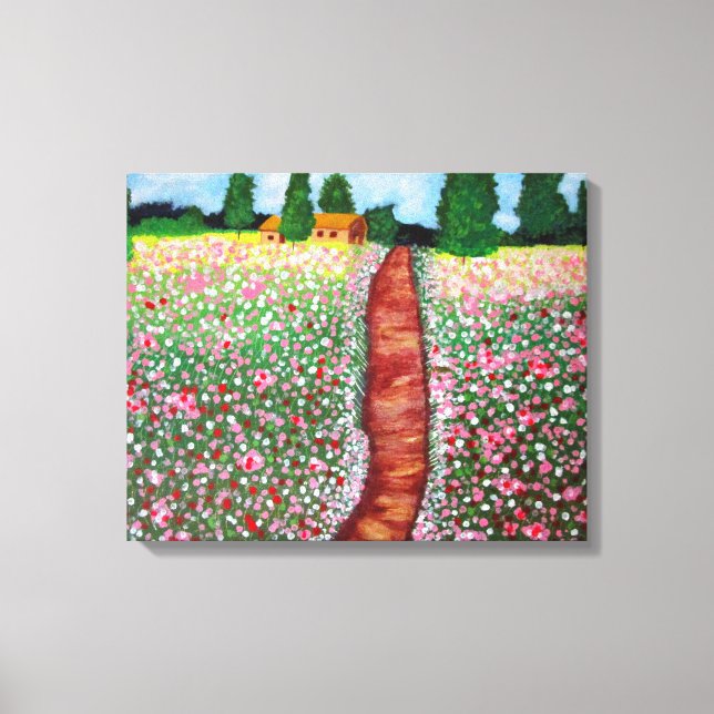 TOILE CHAMP D'IMPRIMER FLEURS CANVAS (Recto)