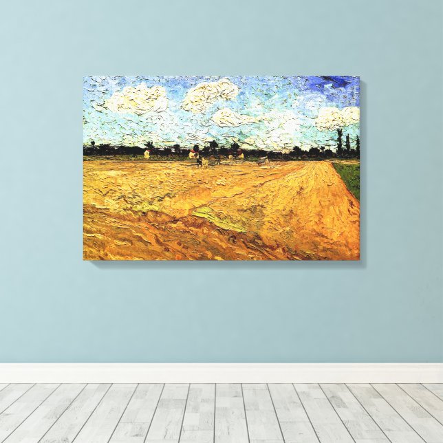 Toile Champ labouré (les Sillons) de Vincent van Gogh (Insitu (Plancher de Bois))