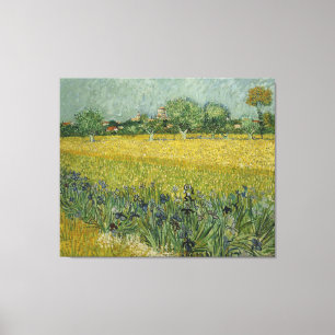 Toile Champ Van Gogh Avec Fleurs Près D'Arles
