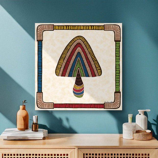 Toile Champignon Abstrait Triangle (Créateur téléchargé)