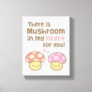 Toile Champignon mignon à mon coeur pour vous amour doux