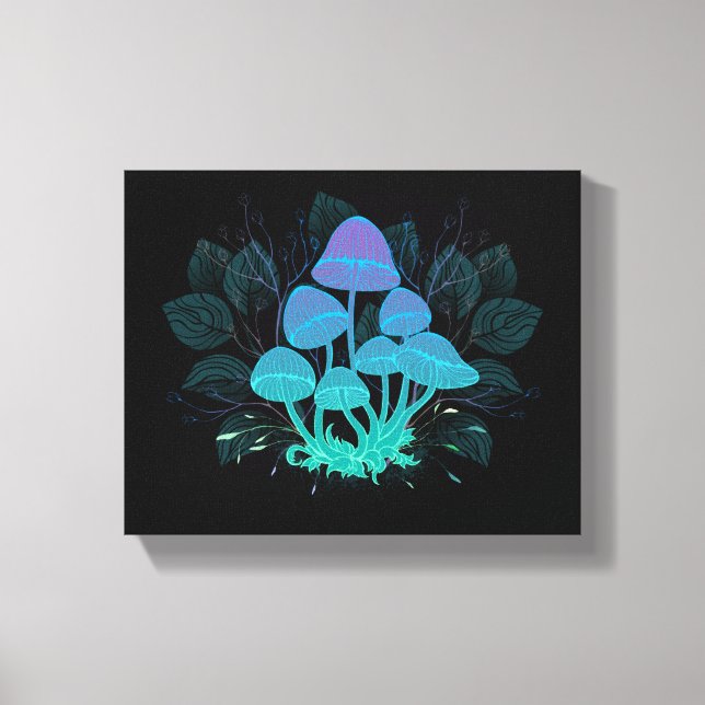 Toile Champignons dans les buissons (Recto)