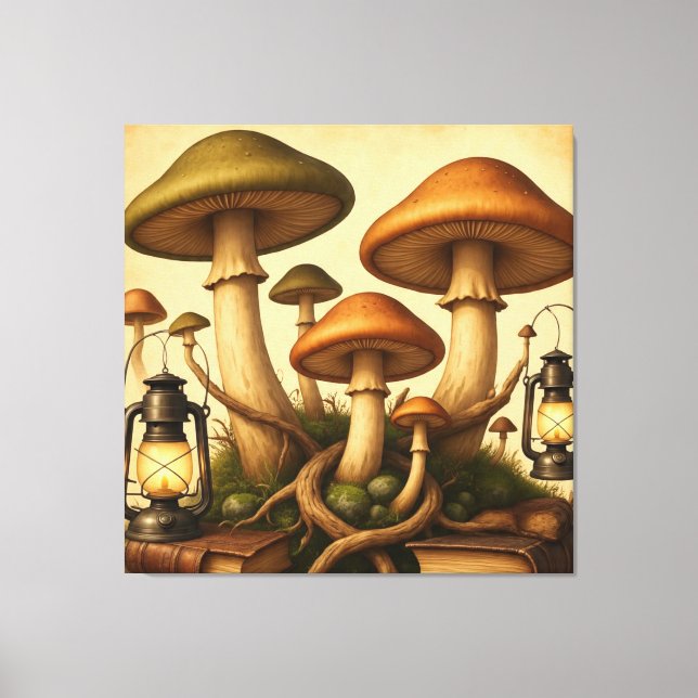 Toile Champignons vintages (Recto)