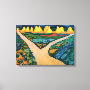 Toile Champs de légumes par August Macke, Beaux-arts vin