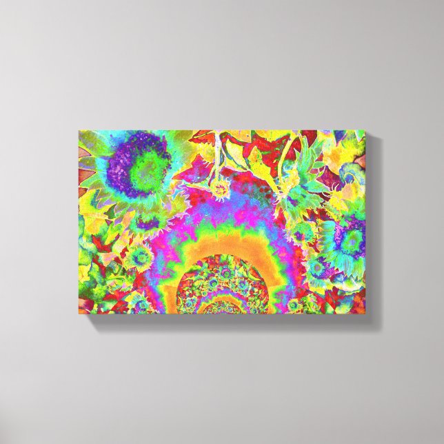 Toile Champs de tournesol pour toujours - orange (Recto)