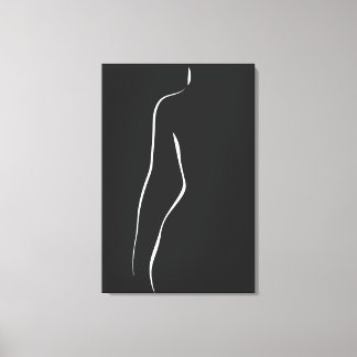 Toile Chandail à lignes de corps de femme minimaliste