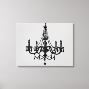 Toile Chandelier noir