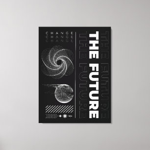 Toile Changer la typographie abstraite du futur