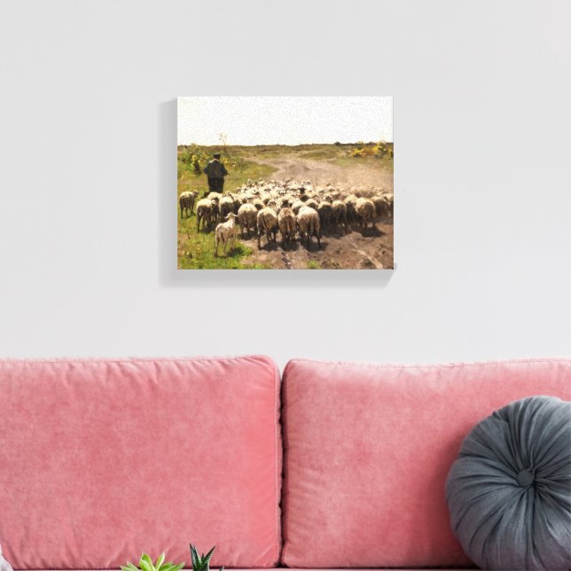 Toile Changing Pasture, 1887 par Anton Mauve (Insitu(Salon))