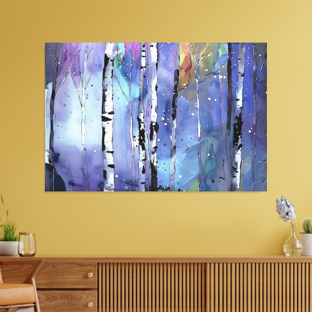 Toile Chant d'hiver dans les Bois de Birch (Insitu(Salon))