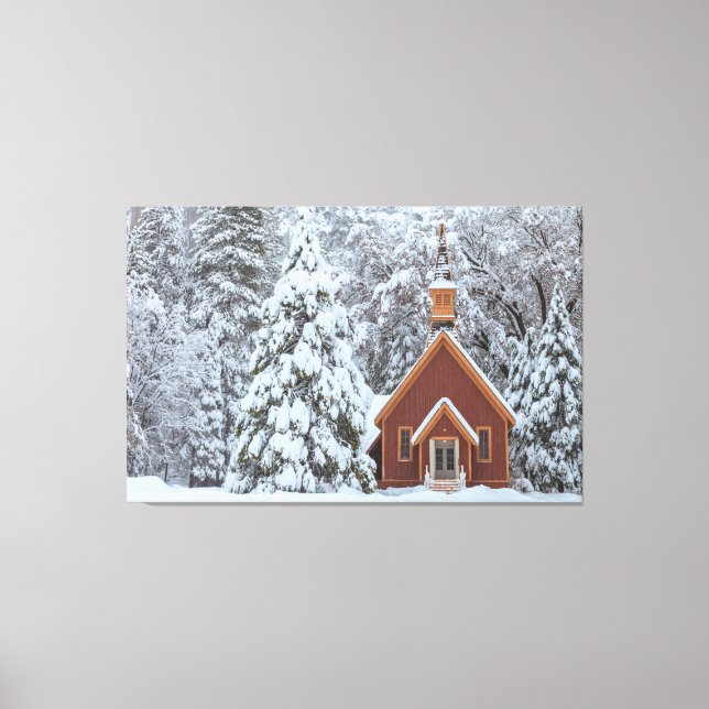 Toile Chapelle de Yosemite en neige (Recto)