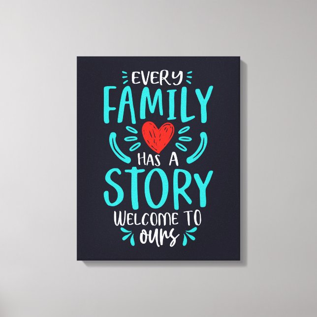 Toile Chaque Famille A Une Histoire (Recto)