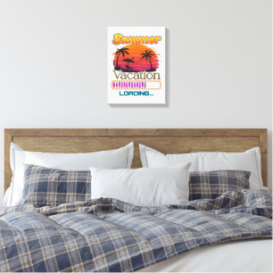 Toile Chargement de vacances Plage de coucher de soleil 