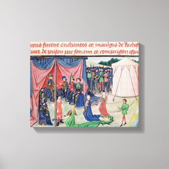 Toile Charlemagne et ses barons enchantés (Recto)