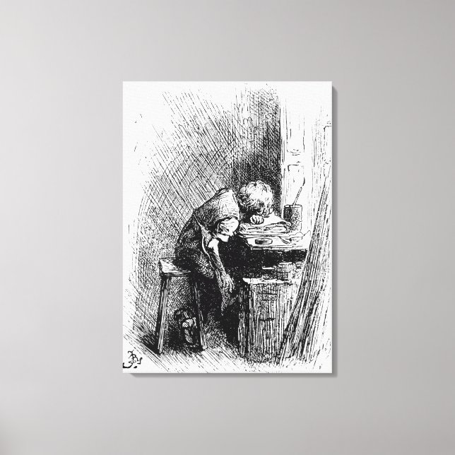 Toile Charles Dickens à l'usine Black et (Recto)