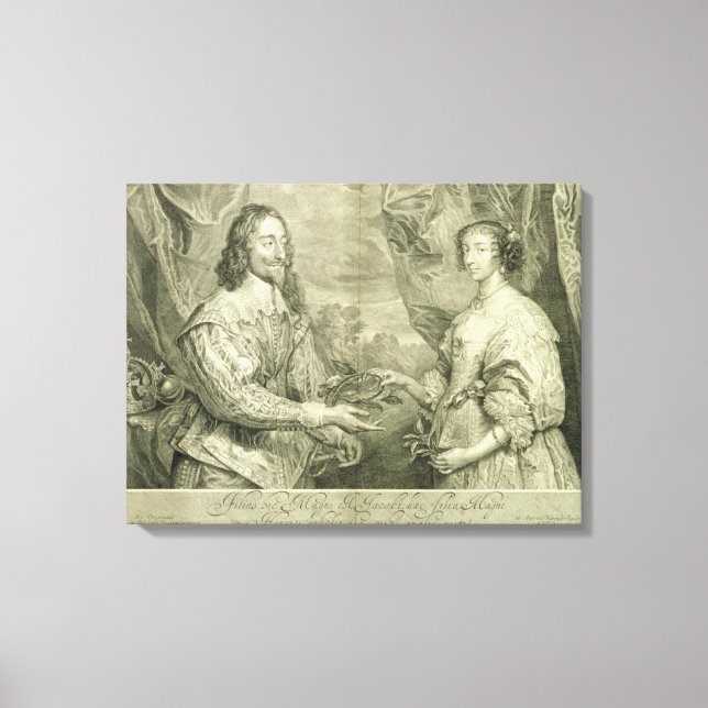 Toile Charles I (1600-49) et Henrietta Maria (1609-69) (Recto)