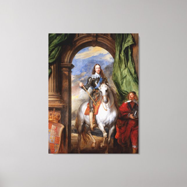Toile Charles I à cheval par Van Dyck (Recto)