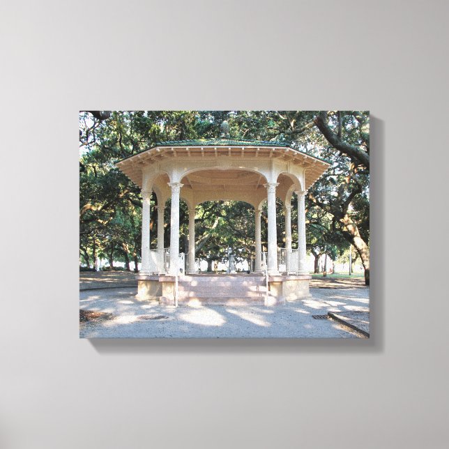 Toile Charleston Caroline du Sud, Gazebo, Batterie (Recto)