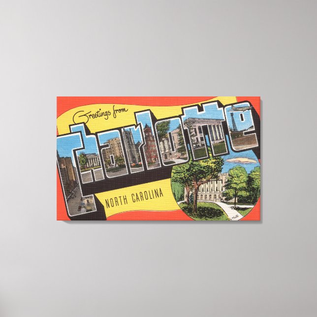 Toile Charlotte, Caroline du Nord - Scènes de grandes le (Recto)