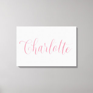 Toile Charlotte - conception de nom de lettrage de main