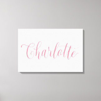 Toile Charlotte - Lettres à la main Nom Design