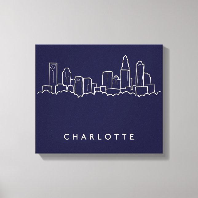 Toile Charlotte, North Carolina City Skyline (Recto)