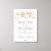 Charm Blush Cream Floral Mariage d'accueil