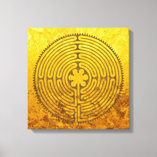 Toile Chartres Labyrinthe - Symbole spirituel Antique 1