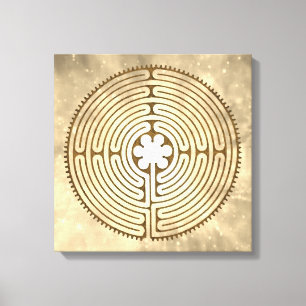 Toile Chartres Labyrinthe - Symbole spirituel Antique 1