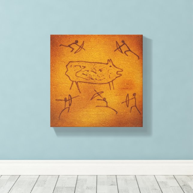 Toile Chasse au sanglier (Insitu (Plancher de Bois))