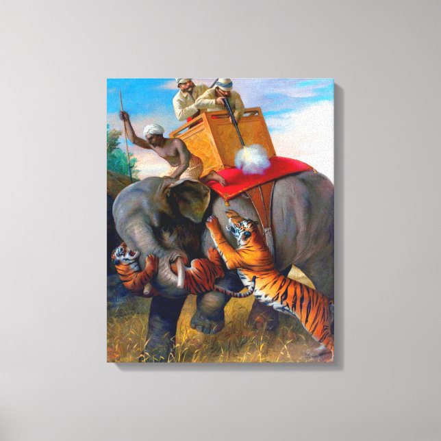 Toile Chasse au tigre Briton Rivière 1920   (Recto)