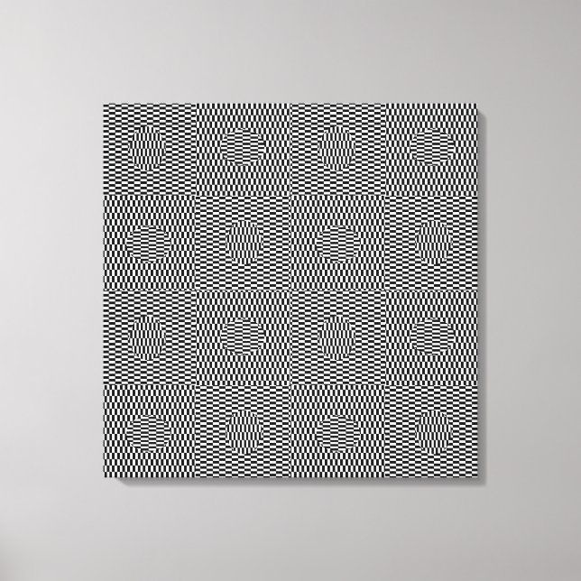 Toile Chasse aux œufs de Pâques OpArt (Recto)