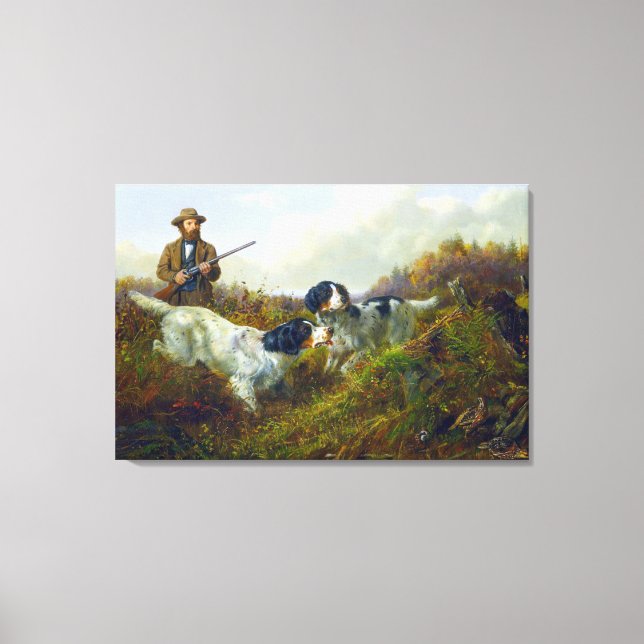 Toile Chasse aux oiseaux de gibier Flushing Grouse Long  (Recto)