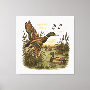 Toile Chasse-Rétro-Volant-Caner-Mallard