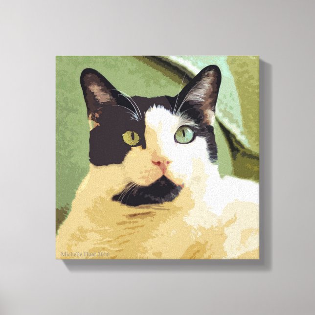 Toile Chat Abstrait (Recto)