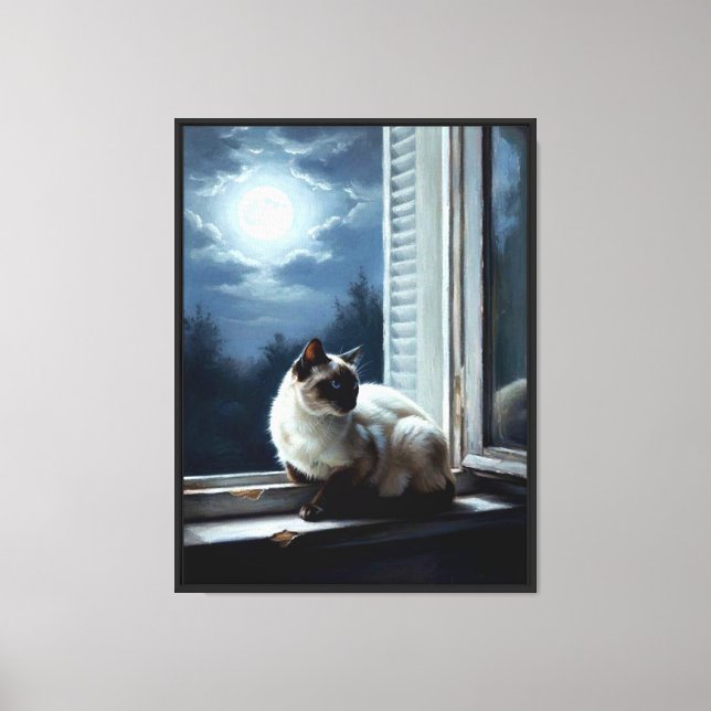 Toile Chat au clair de lune (Recto)