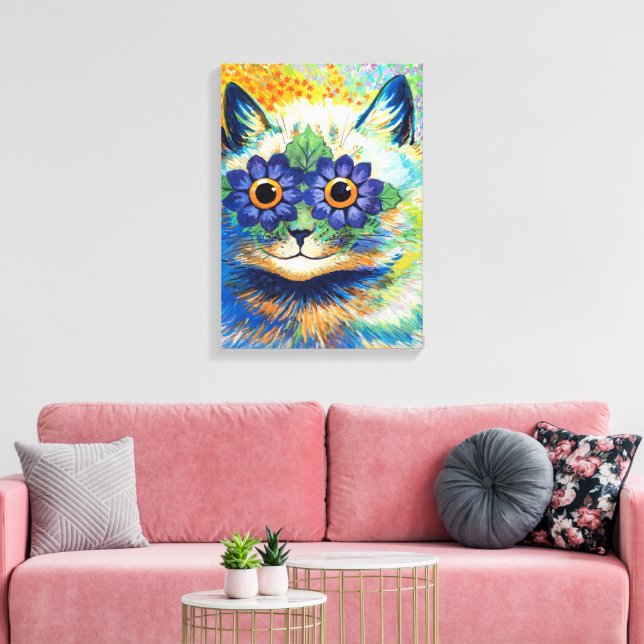 Toile Chat aux yeux de fleurs | Louis Wain | (Insitu(Salon))