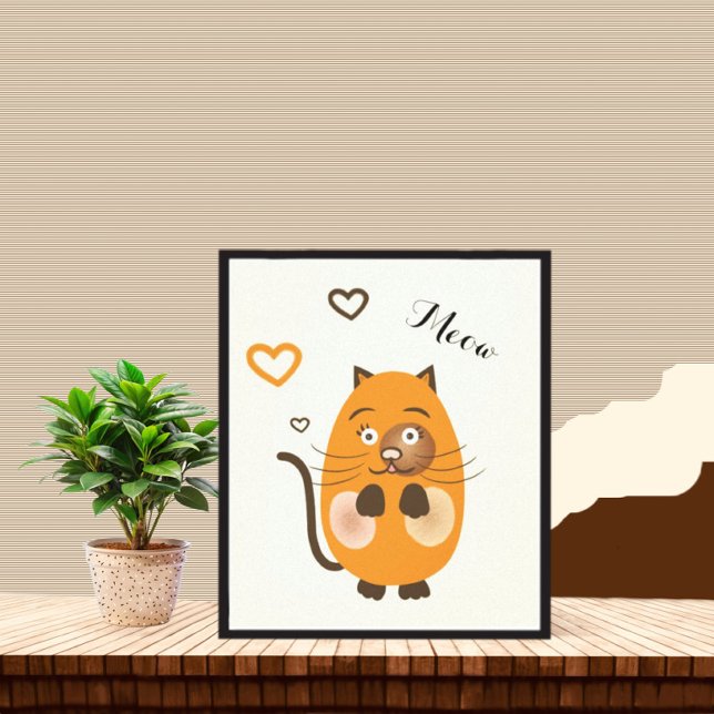 Toile Chat brun mignon (Créateur téléchargé)