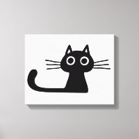 Chat chaton noir et blanc Quirty Art animal noir