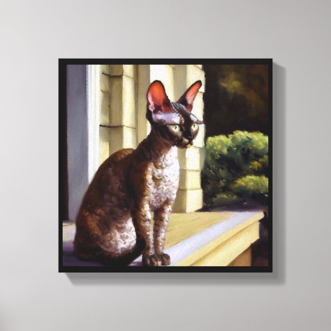 Toile Chat Cornish Rex  (Recto)