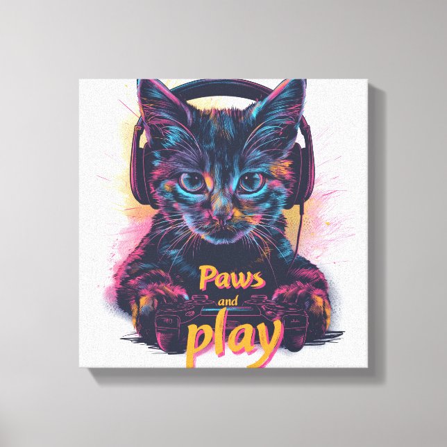 Toile Chat de joueur niveau supérieur (Recto)