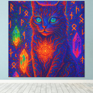 Toile Chat de Néon Sacré