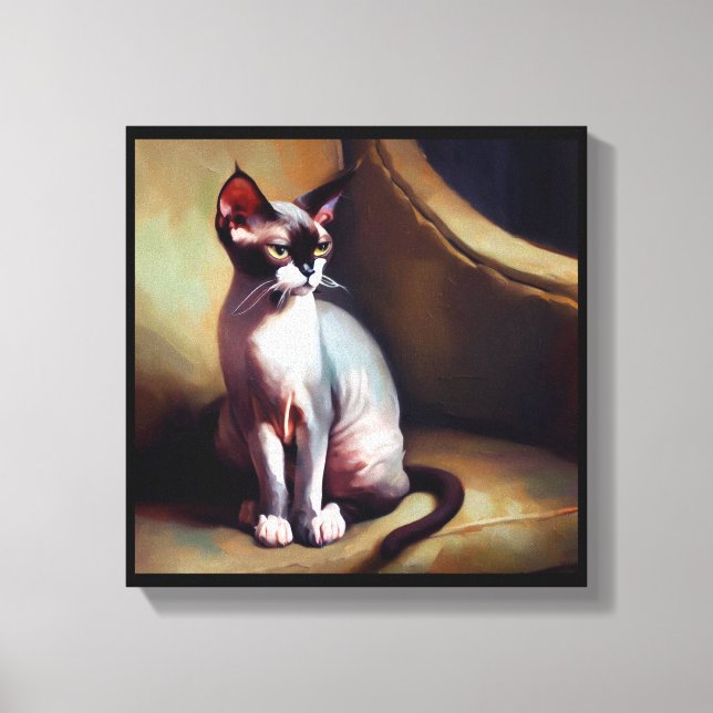 Toile Chat Donskoy  (Recto)