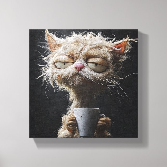 Toile Chat douillet avec une coupe de chaleur - Relaxant (Recto)