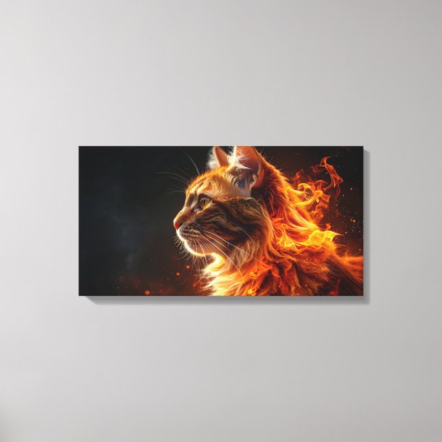 Toile Chat en feu (Recto)
