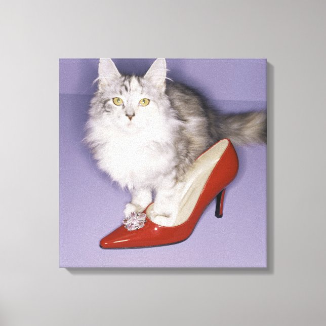 Toile Chat entrant dans un talon élevé (Recto)