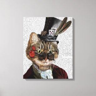 Toile Chat félin de Phileas Steampunk et casquette