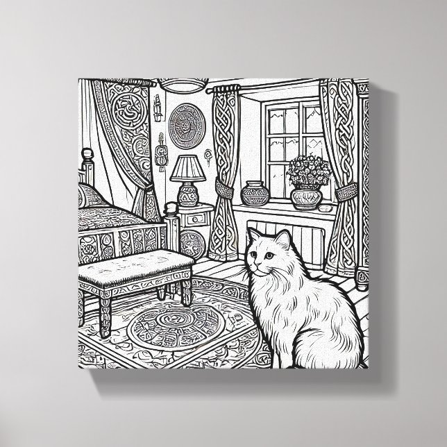 Toile Chat gras et facile #17 (Recto)