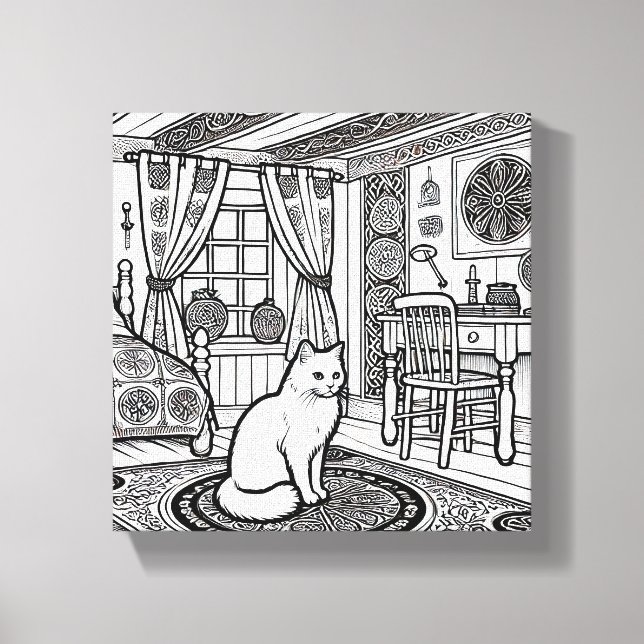 Toile Chat gras et facile #43 (Recto)